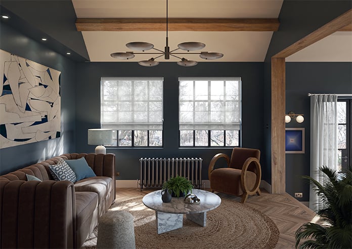 Salerno Voile, Dove Grey - Motorised Roman Blind - Image 8